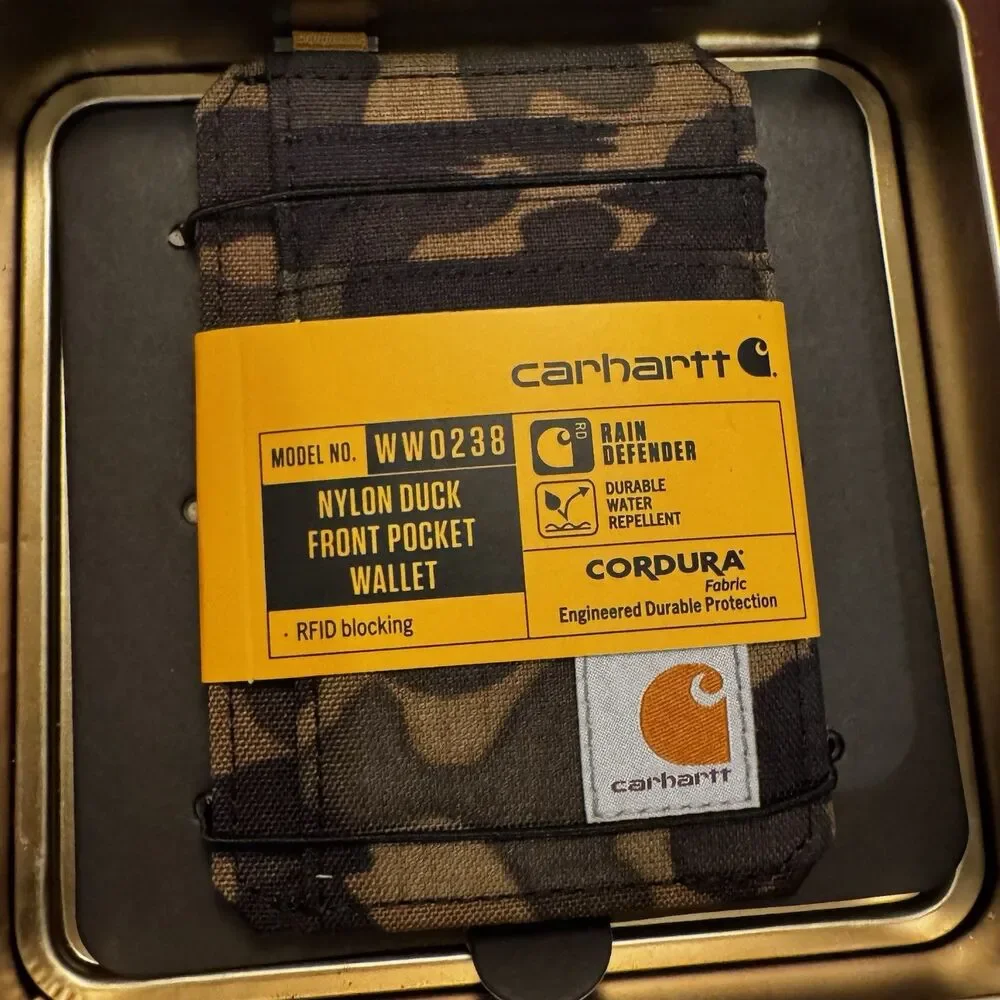 Carhartt Nylon Duck Front Pocket Wallet Camo RFID Blocking Cordura WW0238 NWT